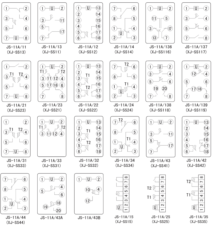 JS-11A/23內(nèi)部接線圖
